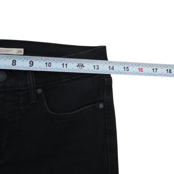 Levi's 314 Shaping Straight Leg Black Jeans Size 26 - Picture 8 of 16